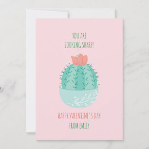 Carte Cactus Succulente Valentine en classe