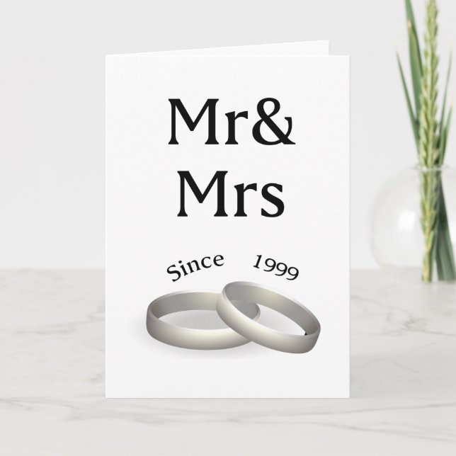 Carte Cadeau 18e anniversaire de mariage Mr et Mme depui (Devant)