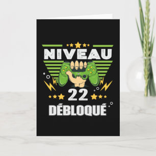 Carte Cadeau 22 ans Anniversaire Gamer Niveau 22