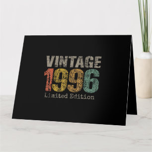 Carte Cadeau 30e anniversaire vintage 1996 Hommes Femmes