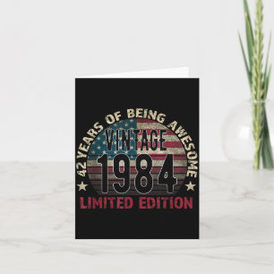 Carte Cadeau 42e anniversaire Hommes Vintage Né 1984 Tou