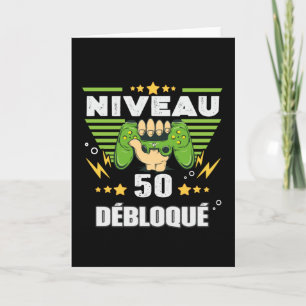 Carte Cadeau 50 ans Anniversaire Gamer Niveau 50