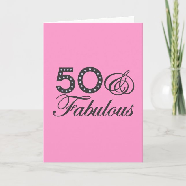 Carte Cadeau 50 ans et fabuleux (Devant)