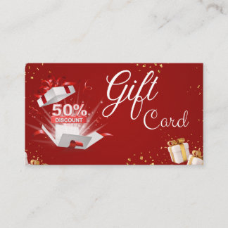 Carte cadeau 50% de remise noël 2023