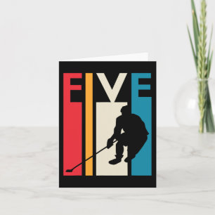 Carte Cadeau 5e anniversaire Cinq hockey Vintage Anniver