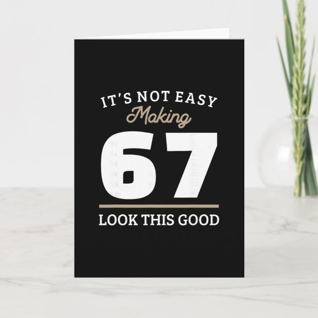 Carte Cadeau 67e anniversaire 67 ans (Devant)