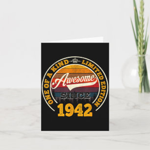 Carte Cadeau 84e Anniversaire Incroyable Depuis 1942 84 