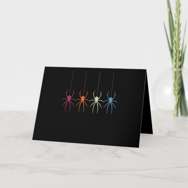 Carte Cadeau Araignée | Toile d'araignée vintage Hallowe (Devant)
