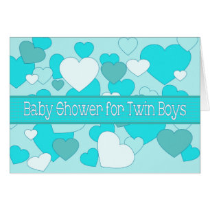 Carte cadeau Baby shower Twin Boys