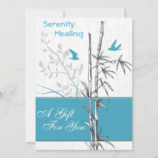 carte cadeau bambou et oiseaux bleus