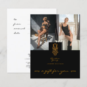 Carte cadeau Black Gold Lingerie Boutique