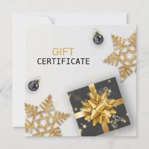 Carte cadeau Black Gold Snowflake Christmas Ball
