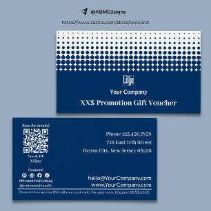 Carte cadeau bleu Promo Affaires polyvalente