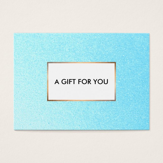 Carte cadeau bleu turquoise (Devant)