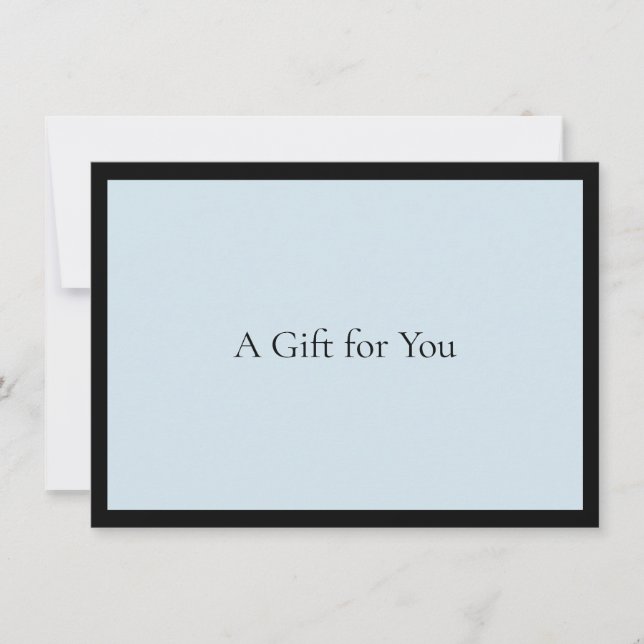 Carte Cadeau Bleue de Luxe pour Boutique Minimalis (Devant)