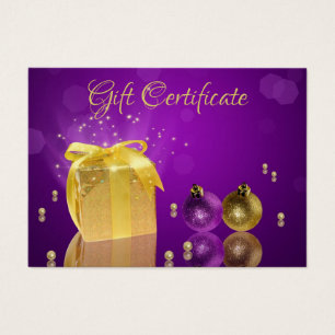 Carte cadeau boîte cadeau de Noël doré