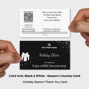 Carte cadeau cadeau cadeau Black & White