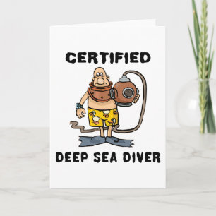 Carte Cadeau Certifié pour plongeur de mer profonde