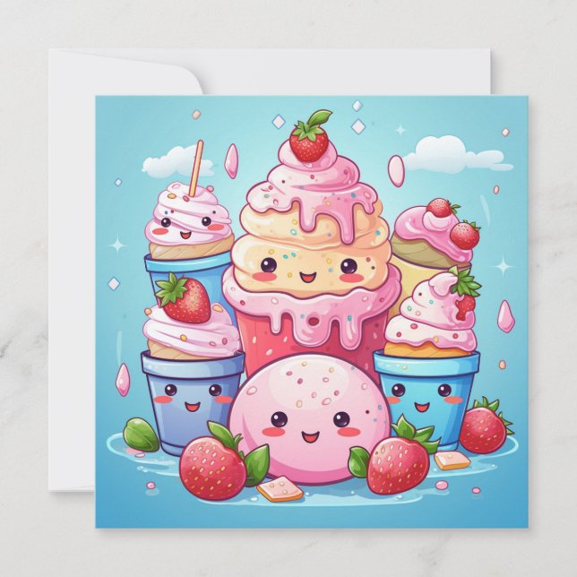 Carte cadeau Cute Kawaii (Devant)