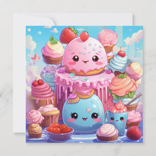 Carte cadeau Cute Kawaii (Devant)