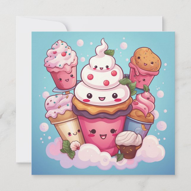 Carte cadeau Cute Kawaii (Devant)