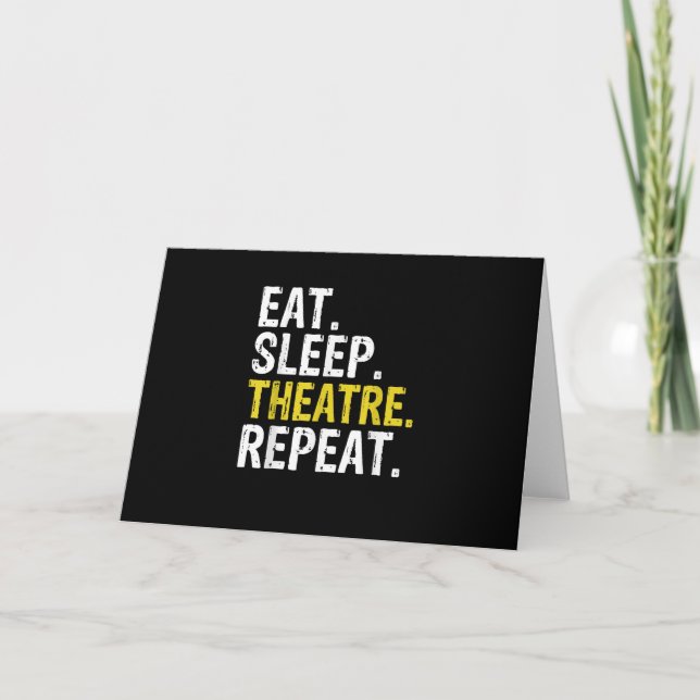 Carte Cadeau d'acteur Manger Dormir Atre Répéter (Devant)