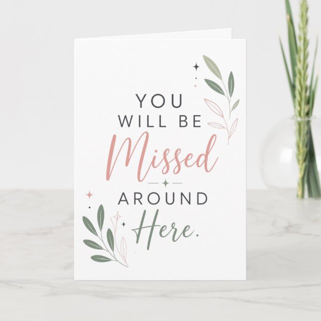 Carte Cadeau d'adieu pour la retraite d'un collègue (Devant)