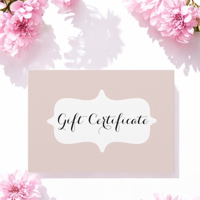 Carte cadeau d'affaires Blush Pink White (Créateur téléchargé)