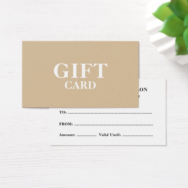 Carte cadeau d'affaires simple et élégante (Bureau)