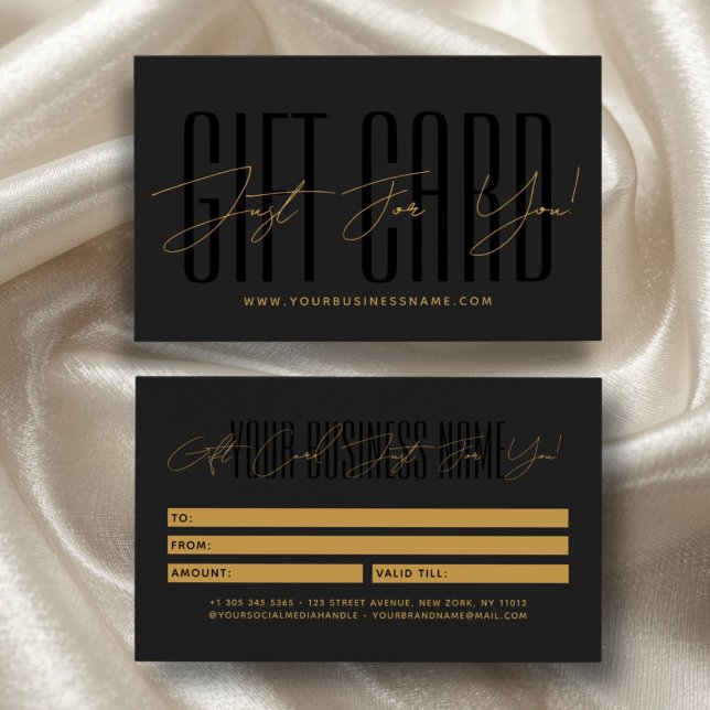 carte cadeau d'affaires typographie de script mode (Créateur téléchargé)