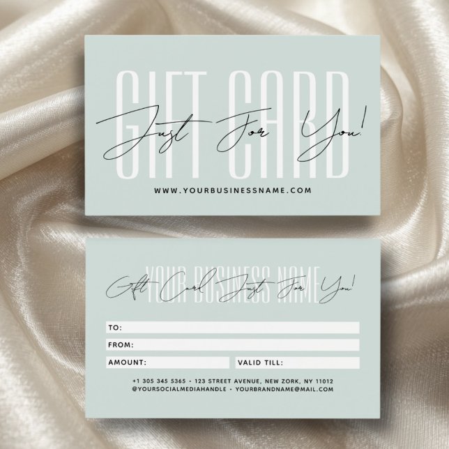 carte cadeau d'affaires typographie script moderne (Créateur téléchargé)