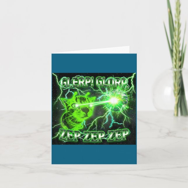 Carte Cadeau d'alien drôle de chat Gnarp Alien marrant G (Devant)
