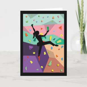 Carte Cadeau d'alpiniste de sports d'escalade de mur d'e