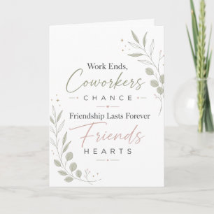 Carte Cadeau d'amitié de retraite pour un collègue de tr