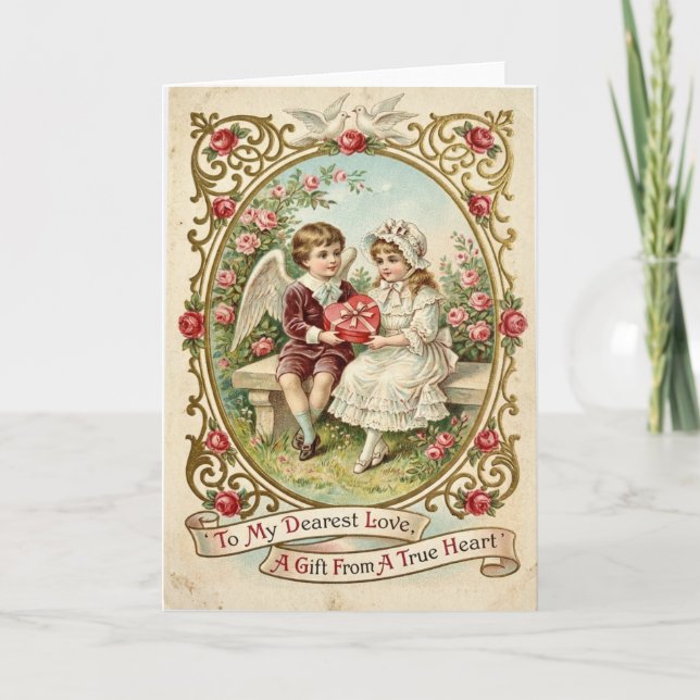 Carte Cadeau d'Amour Vintage Pour Vous (Devant)