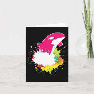 Carte Cadeau d'animal d'orque Tueur Créatures de mer Col