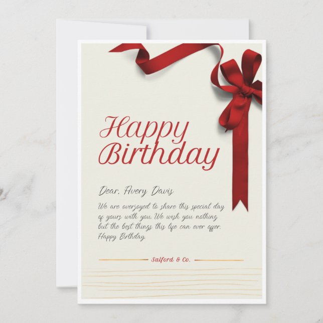 Carte cadeau d'anniversaire (Devant)