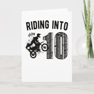 Carte Cadeau d'anniversaire 10 ans moto tout-terrain gar