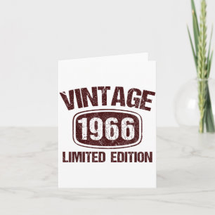 Carte Cadeau d'anniversaire 1966 vintage 60 ans 60ème an