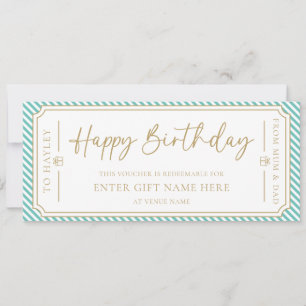 Carte cadeau d'anniversaire Aqua Happy
