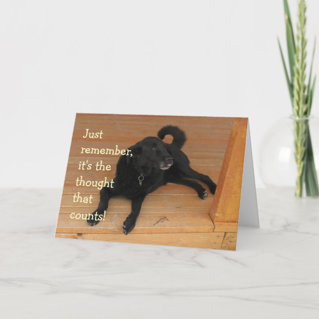 Carte Cadeau d'anniversaire de chien du Black Lab (Devant)