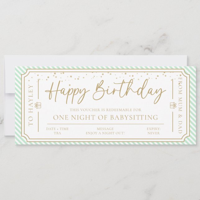 Carte cadeau d'anniversaire de naissance de la Men (Devant)
