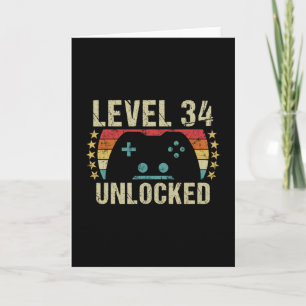 Carte Cadeau d'anniversaire de vintage de jeu &#; ème an