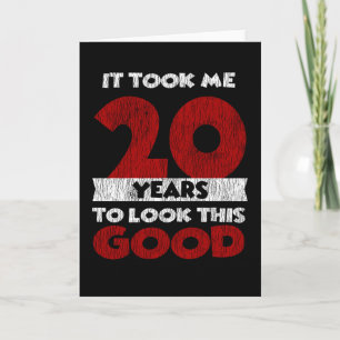 Carte Cadeau d'anniversaire drôle de 20 ans
