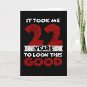 Carte Cadeau d'anniversaire drôle de 22 ans Vintage