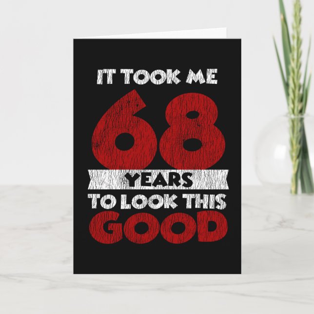 Carte Cadeau d'anniversaire drôle de 68 ans (Devant)
