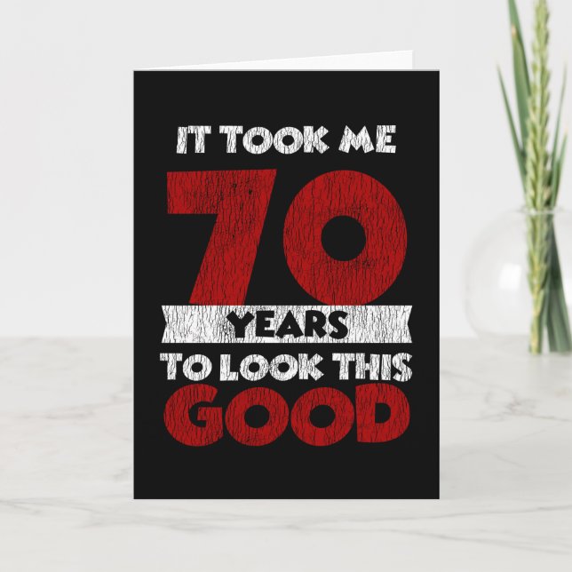 Carte Cadeau d'anniversaire drôle de 70 ans (Devant)