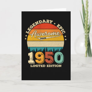 Carte Cadeau d'anniversaire exceptionnel 75 ans 1950