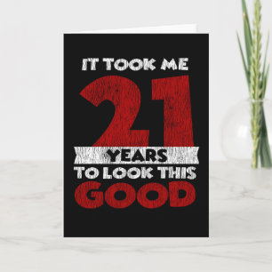 Carte Cadeau d'anniversaire fun 21 ans vieux de 21 ans