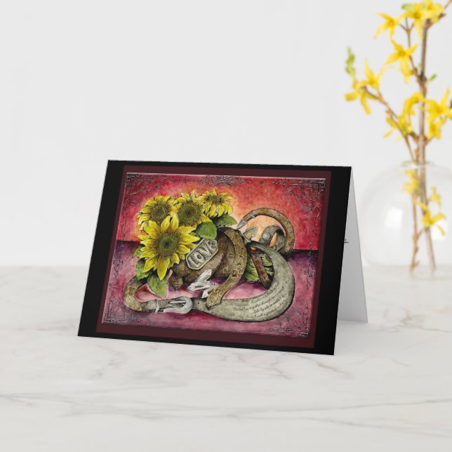Carte cadeau d'anniversaire Mariage de 3e année en (Fleur jaune)